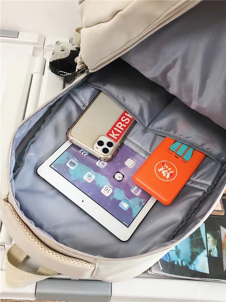 Plain Color Campus Daily Student School Backpack Simple Backpack for Teenagers Plain Color Campus Daily Student School Backpack Simple Backpack for Teenagers