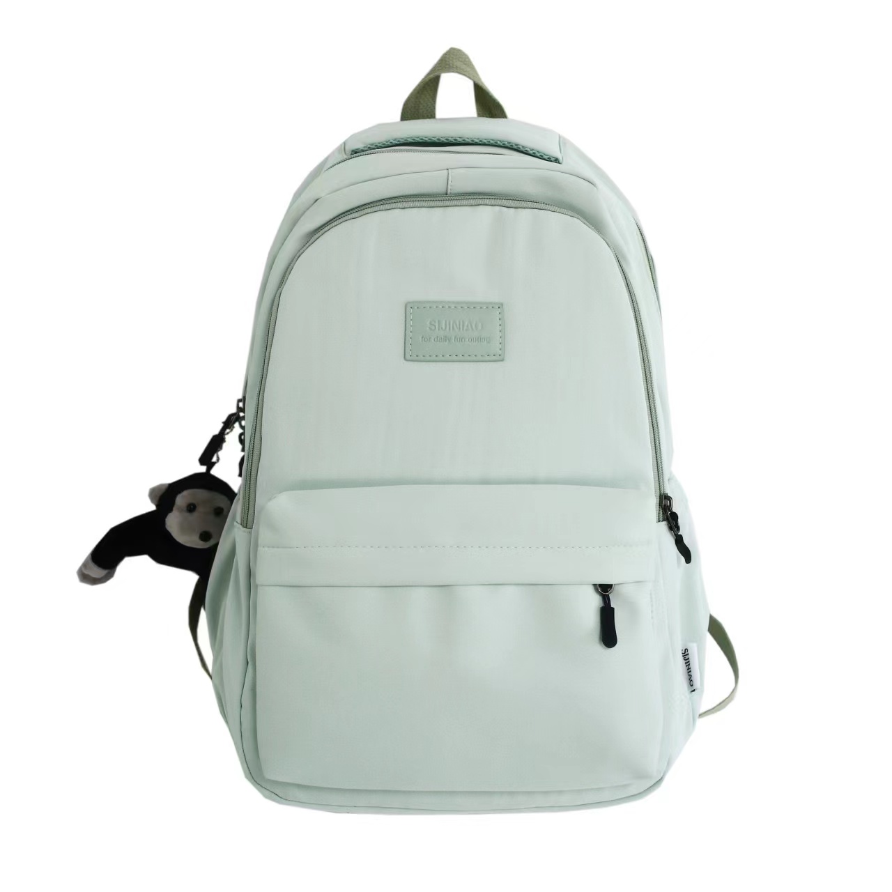 Plain Color Campus Daily Student School Backpack Simple Backpack for Teenagers