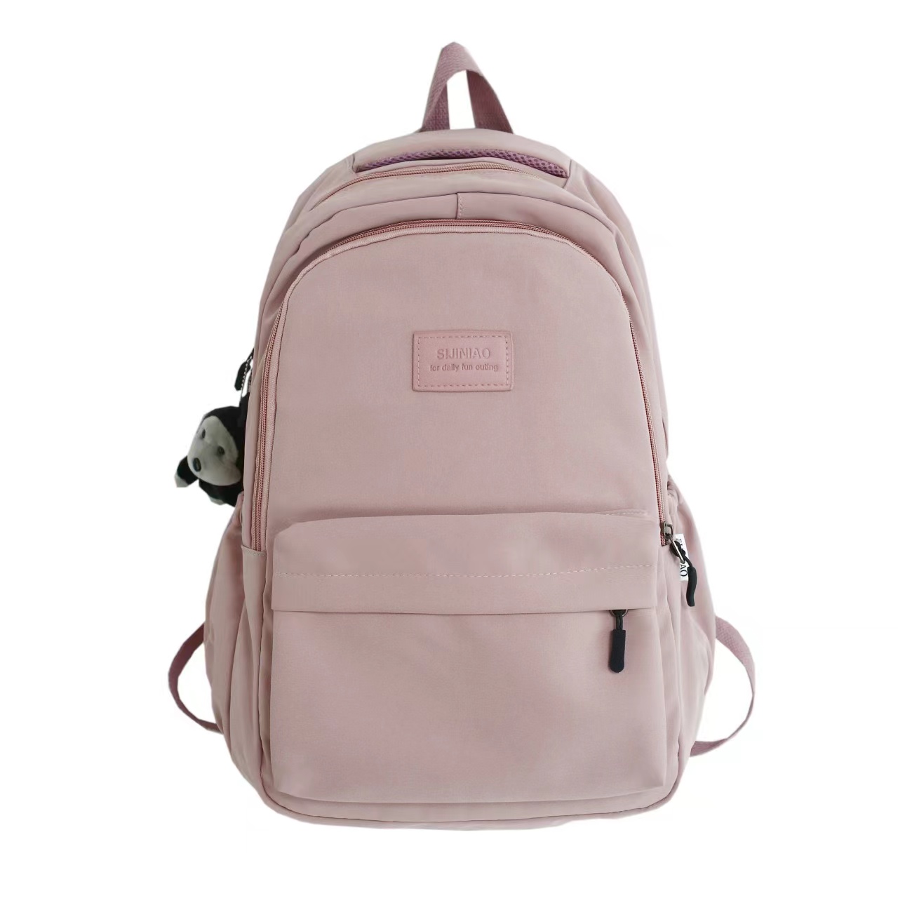 Plain Color Campus Daily Student School Backpack Simple Backpack for Teenagers