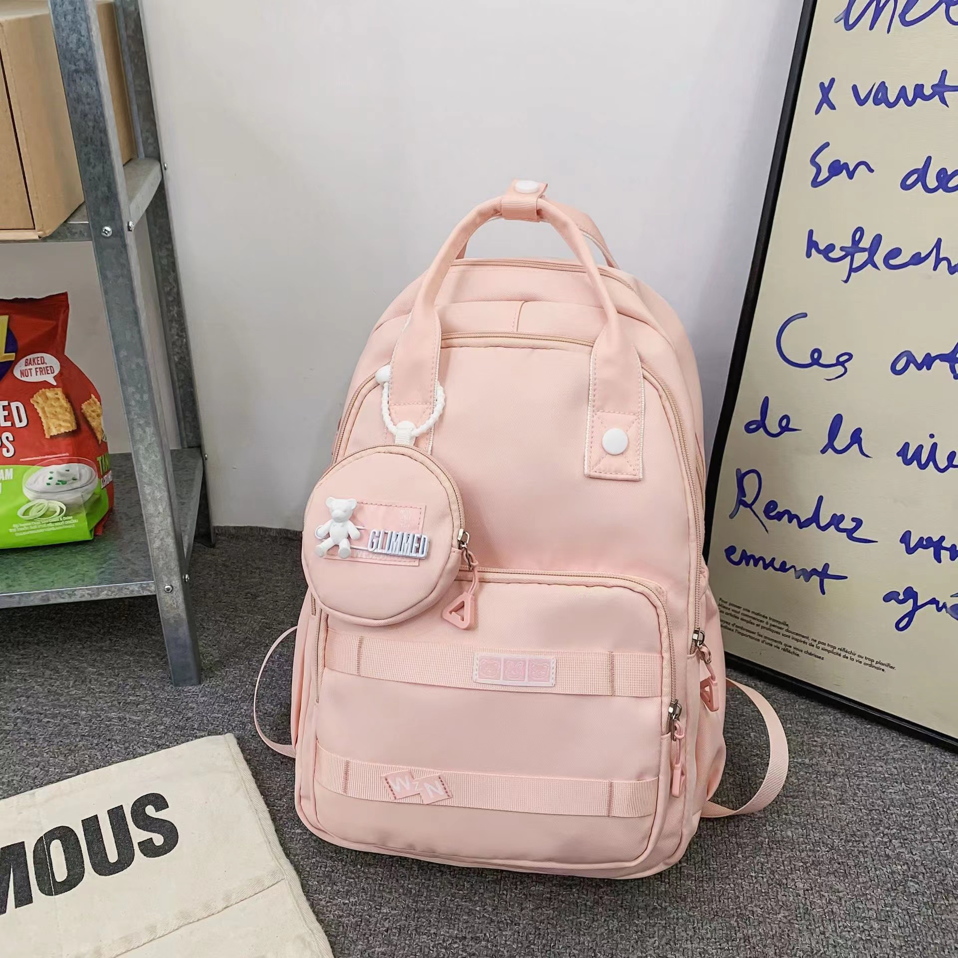 Nylon Backpack with Multi-Pockets Nylon Backpack with Multi-Pockets