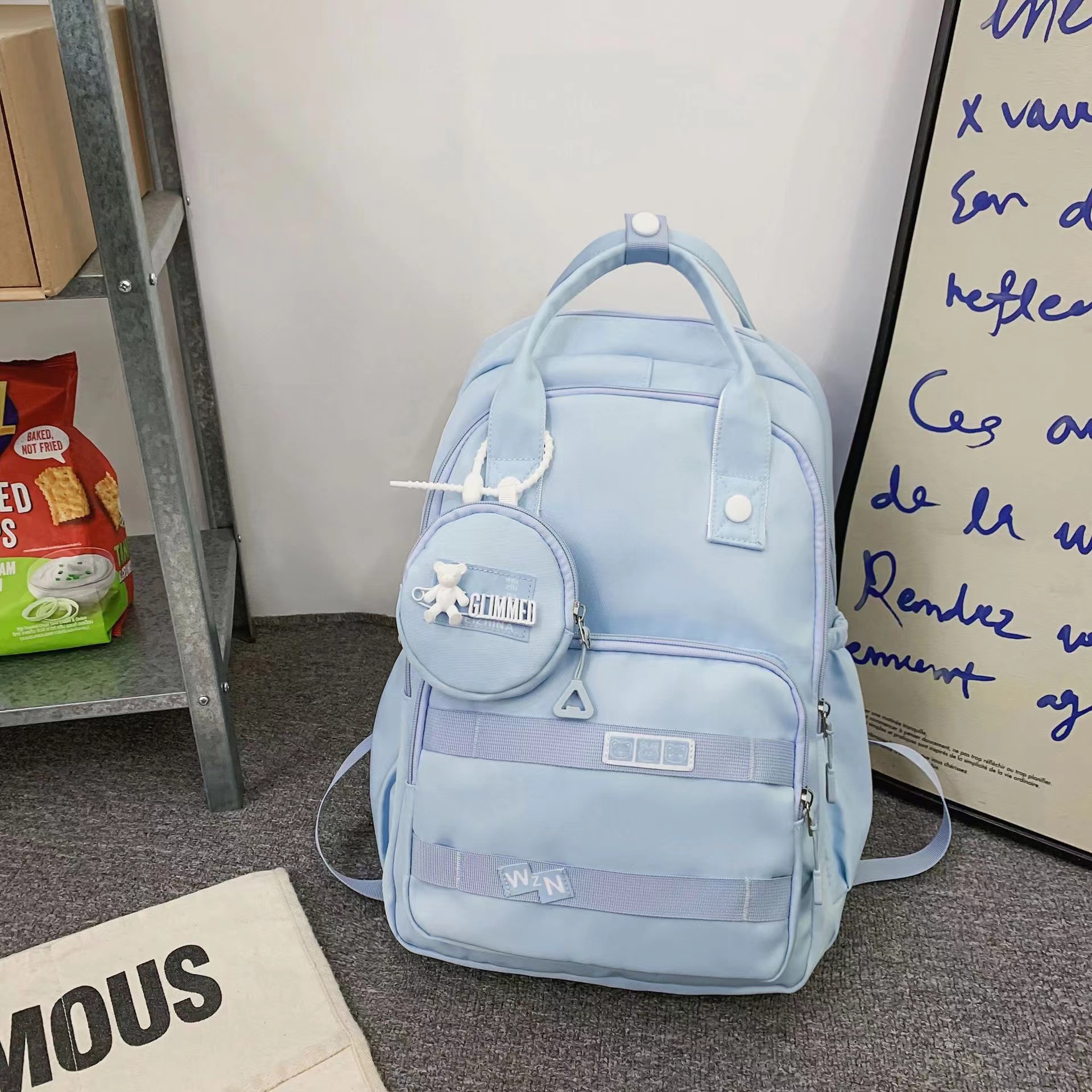 Nylon Backpack with Multi-Pockets Nylon Backpack with Multi-Pockets