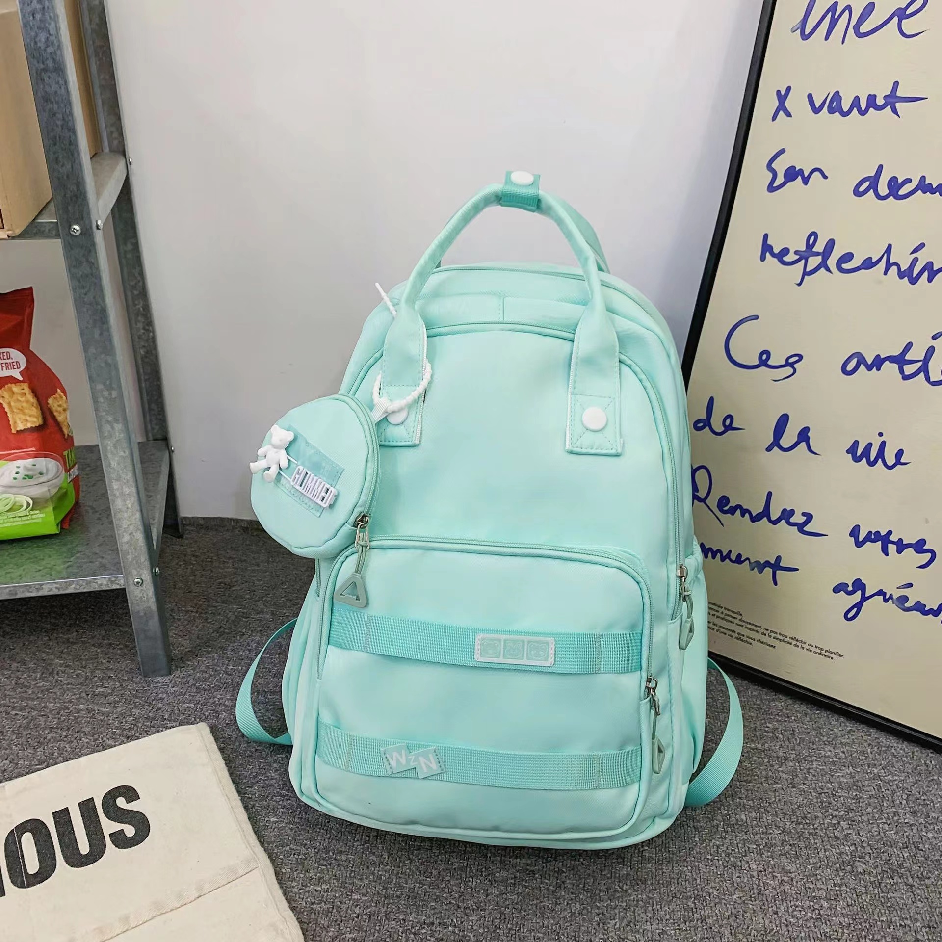 Nylon Backpack with Multi-Pockets Nylon Backpack with Multi-Pockets