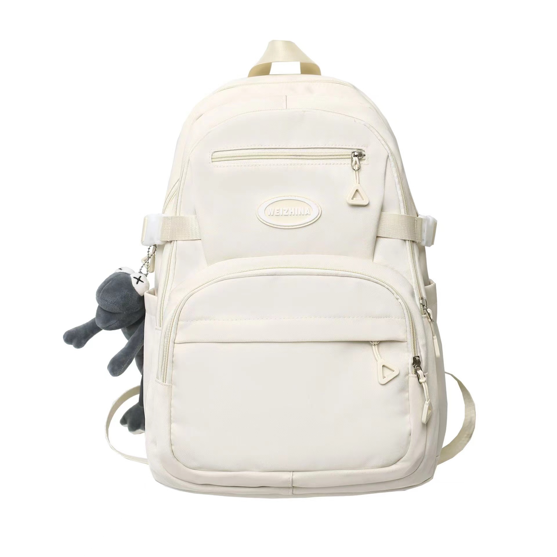 Nylon Solid Color School Backpack