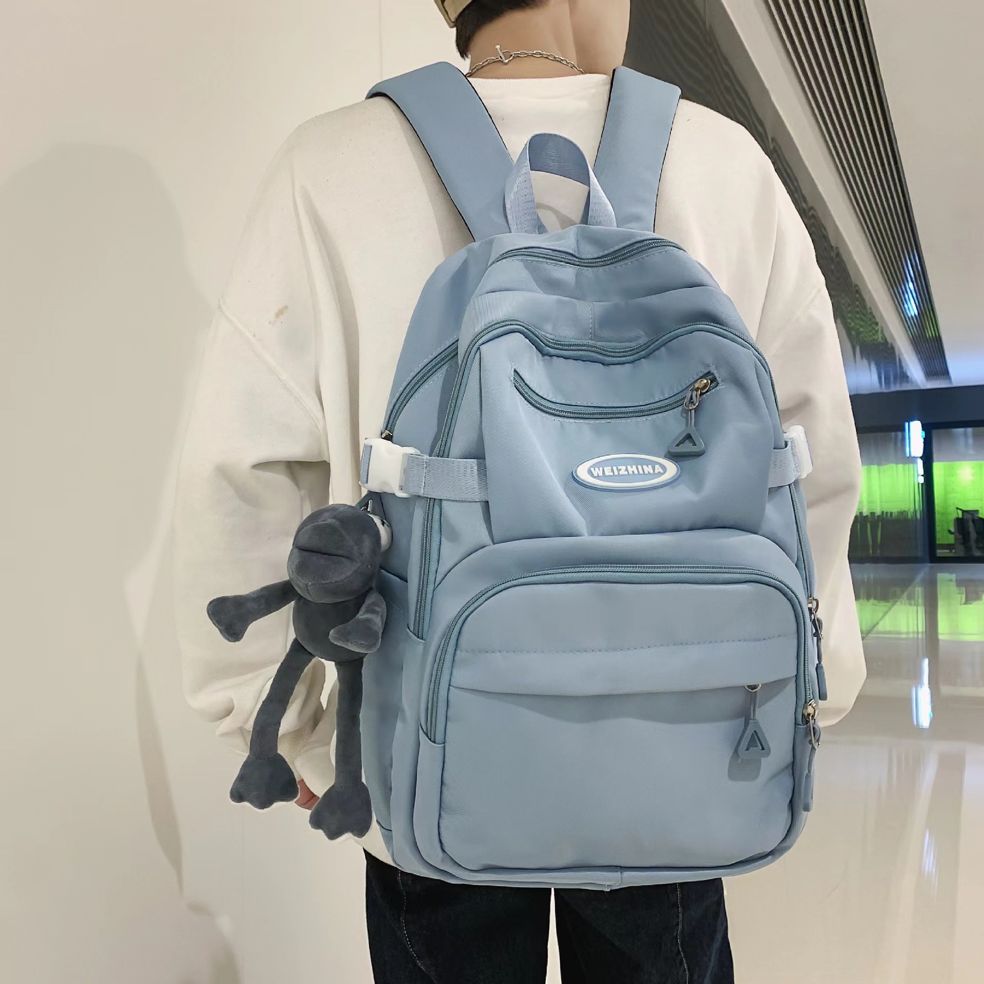Nylon Solid Color School Backpack Nylon Solid Color School Backpack