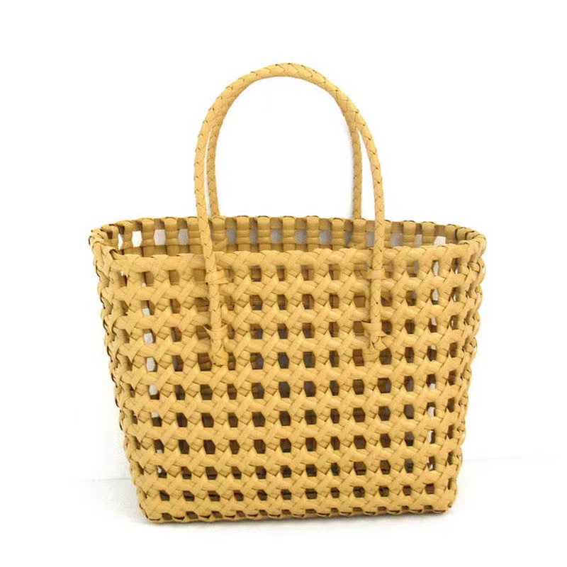 Summer Beach Straw Bucket Bag PE Woven Beach Tote Summer Beach Straw Bucket Bag PE Woven Beach Tote
