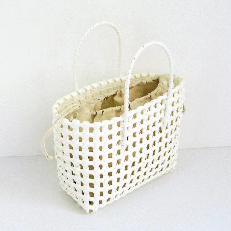 Summer Beach Straw Bucket Bag PE Woven Beach Tote Summer Beach Straw Bucket Bag PE Woven Beach Tote