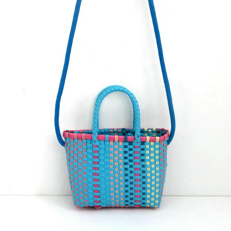 Straw Woven Beach Basket Handbag 