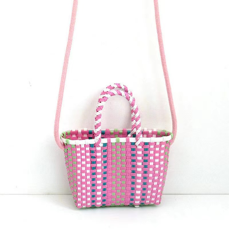 Straw Woven Beach Basket Handbag 