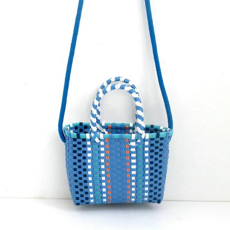 Straw Woven Beach Basket Handbag 