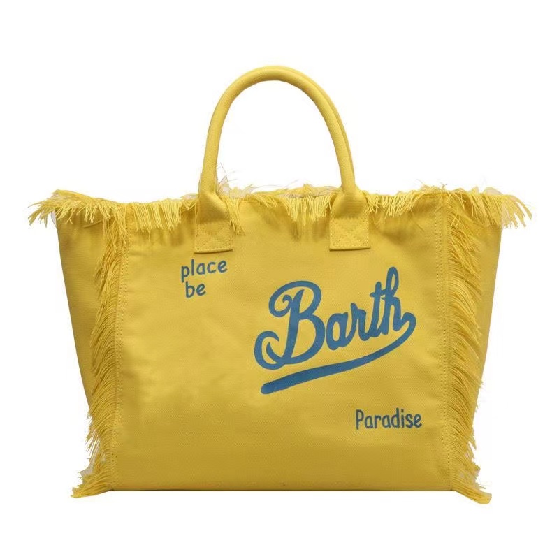 Large Denim Tote Bag Beach Bag with Tassel