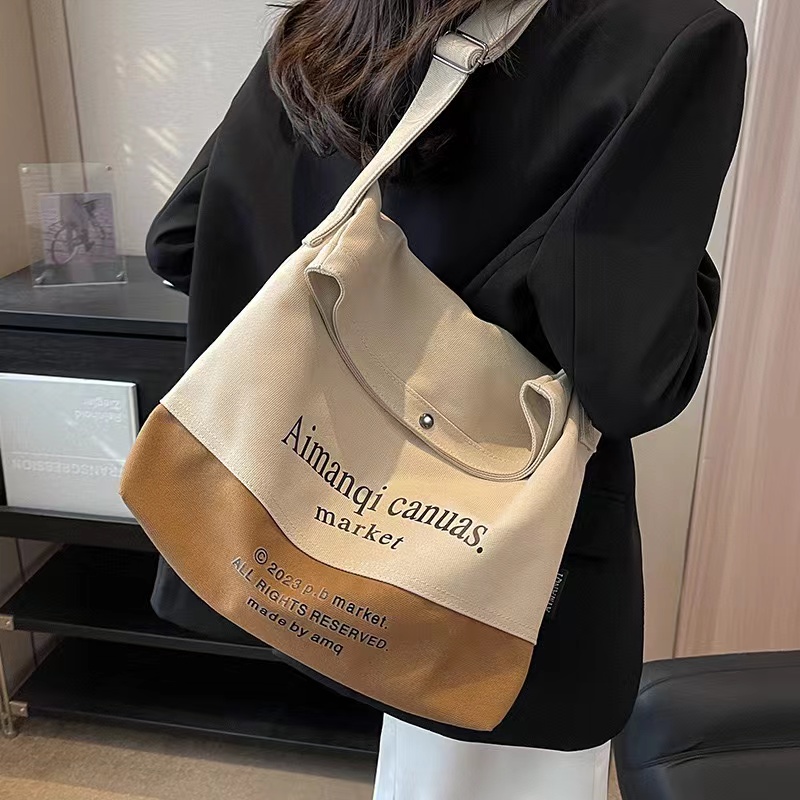Crossbody Tote Bag Canvas Handbag 