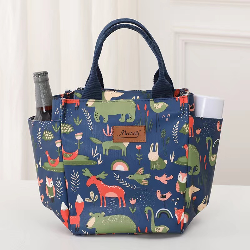 Polyester Cooler Bag with Two Side Slip Pockets Polyester Cooler Bag with Two Side Slip Pockets