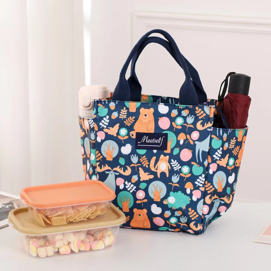 Polyester Cooler Bag with Two Side Slip Pockets