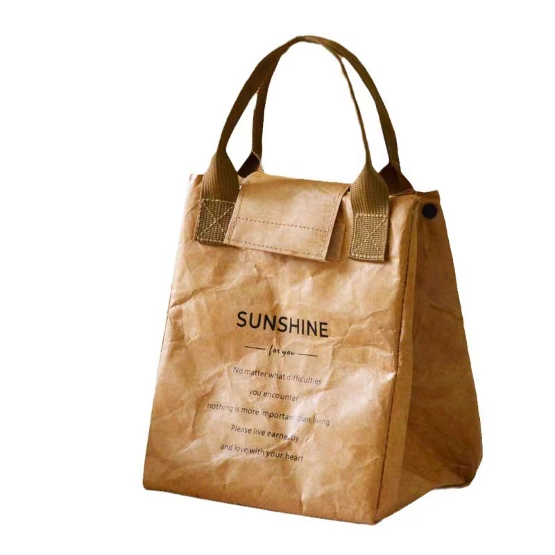 DuPont Paper Lunch Bag Tyvek Insulated Cooler Bag with Aluminum Foil