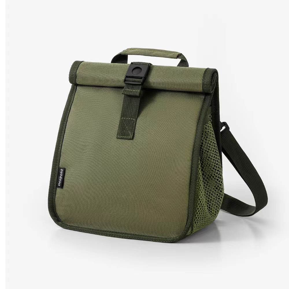 Cooler Bag with Buckle Closure and Side Mesh Pocket Cooler Bag with Buckle Closure and Side Mesh Pocket