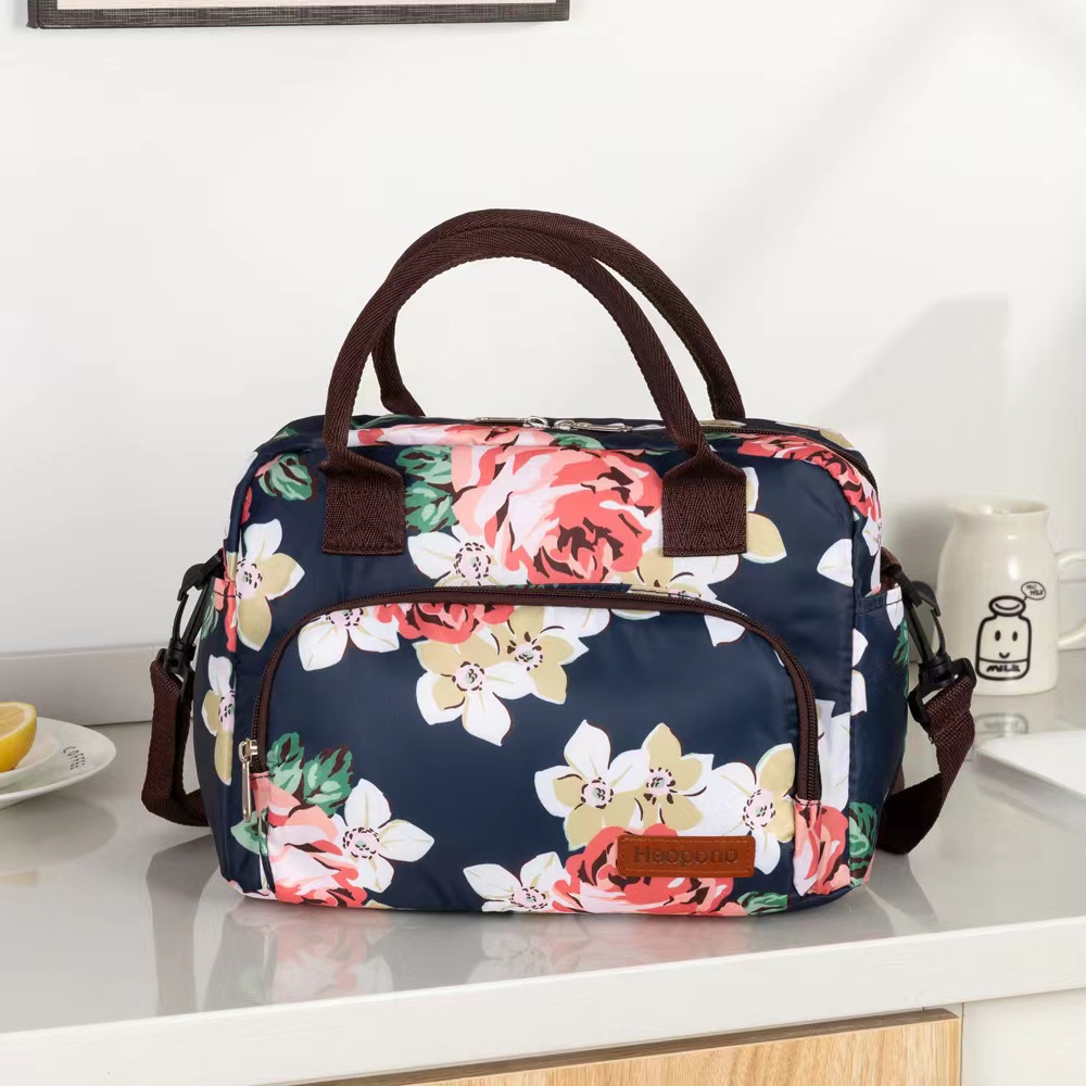 Customized Cooler Bag with Leopard Print Insulated Lunch Bag 